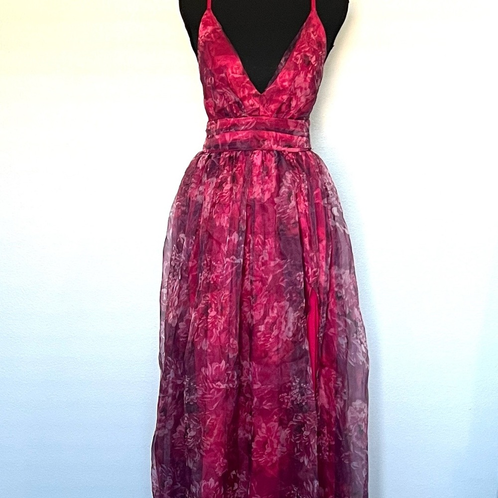 Lulu's Vibrant Pink Backless Dress